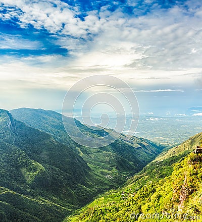 Worldâ€™s End. Horton Plains Stock Photo